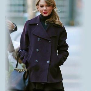 VINCE Wool Double Breasted Short Pea Coat as seen on Taylor Swift Size Small